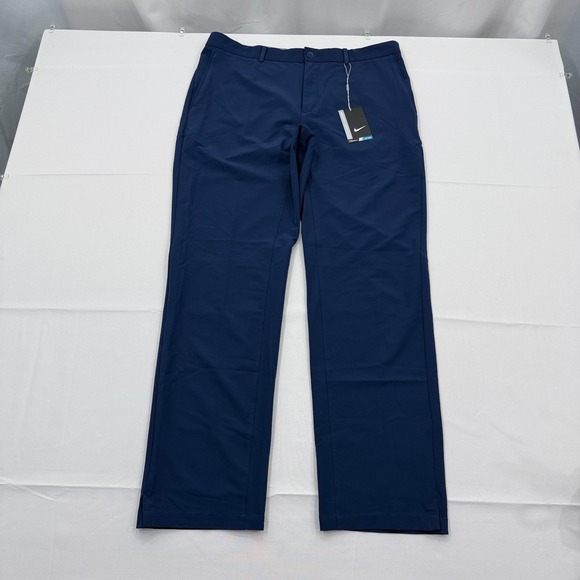 NWT Nike Golf Dri-FIT Standard Flex Hybrid Pants Mens 35x31 Stretch Chino Blue - Picture 1 of 12